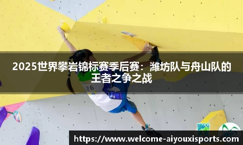 2025世界攀岩锦标赛季后赛：潍坊队与舟山队的王者之争之战